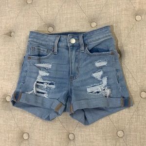 Denim ripped American eagle shorts